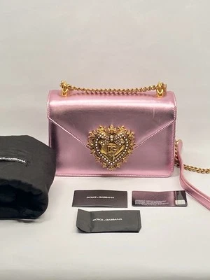 Bolso de hombro Dolce & Gabbana Devotion de cuero metálico al por menor $3745 Foto 1 de 4