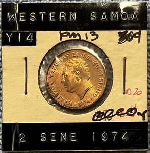 Western Samoa - 2 Sene 1974 - Picture 1 of 2
