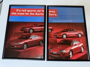FRAMED Original Toyota MR2 Celica Supra Magazine Advert Poster Man Cave Retro a - Picture 1 of 3
