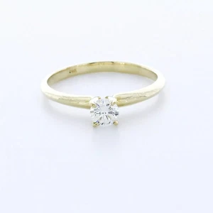 14K Gold Solitaire Engagement Ring Classic 0.50 CT Round Natural Diamond F VS2 - Picture 1 of 10
