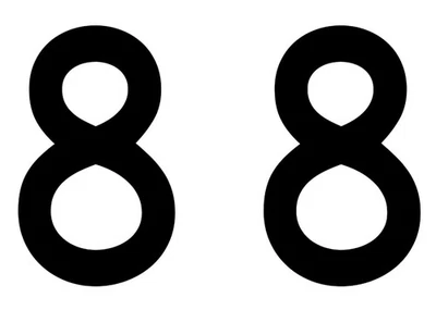 Pack de 2 calcomanías adhesivas número 8 elige tu talla y color Foto 1 de 4