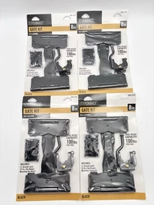 (4 Pack) NEW Everbilt Black Decorative Gate Hinge and Latch Set 24446 - Picture 1 of 2