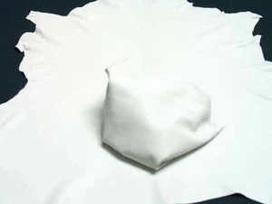 White Real 100% Lambskin soft Leather Skins Hide Sheep Lamb Napa 6 Sq. Ft+ - Picture 1 of 1