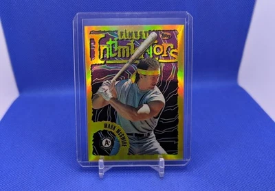 1996 Topps Finest #74 Mark McGwire Intimidators Gold Refractor Rare - Image 1 of 2