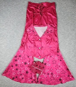 Cowgirl Costume Outfit 70s 80s Disco Vest With Pants and Scarf Womens Size Small - Picture 1 of 13