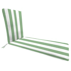 New Outdoor Patio Chaise Lounge Chair Cushion with Ties 74" x 22", UV Treated - Picture 1 of 18