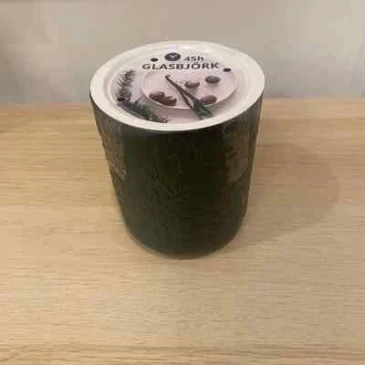 Новый! IKEA GLASBJÖRK свеча кедр ваниль в керамической банке зеленый 45 ч 205.361.47 - Изображение 1 из 4