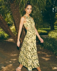 MOSSMAN The Resemblance Dress Size 8 Yellow and Black - Picture 1 of 11
