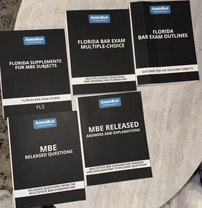 Ameribar Bar  MBE  Florida fls fl2 fl3m mbera mberq lot of 5 books - Imagen 1 de 3