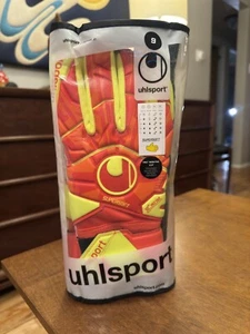 Uhlsport Dynamic Impulse Supersoft HN Orange Goalkeeper Gloves Size 9 - Picture 1 of 9
