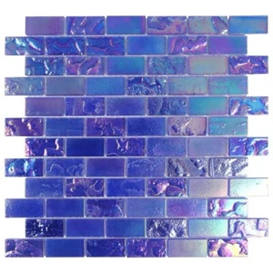 Schwimmbadfliese schillernd Beachwalk 2x1 Ziegel Dusche Backsplash ultrablau - Bild 1 von 5