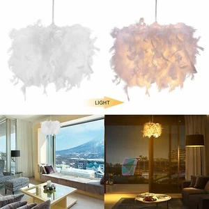Feather Lampshade Ceiling Light Shade Pendant Lampshade Modern Home Decoration - Picture 1 of 9