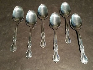 WM Rogers And Son Royal Manor Teaspoons Stainless Lot Of 6 - Picture 1 of 12