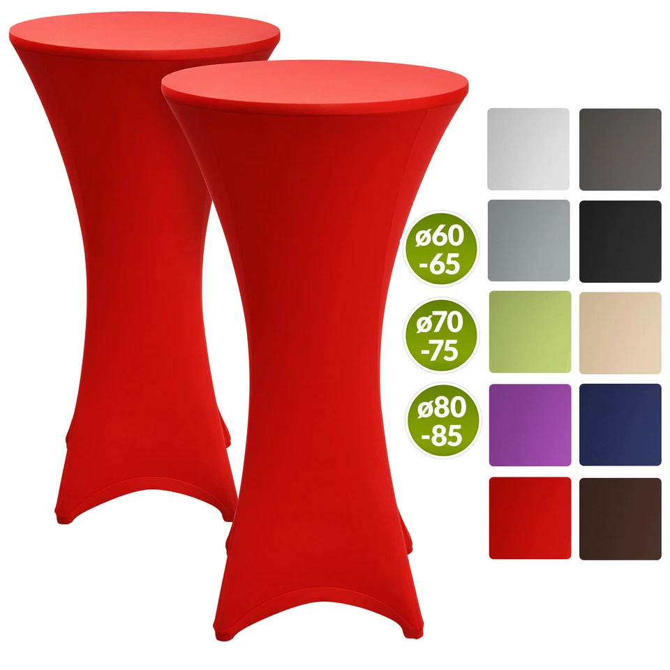 2er Stehtischhussen Set Stretch Husse für Stehtisch Bistrotisch Stehtischhusse - Bild 1 von 1