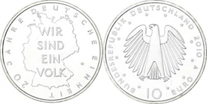 Germany €10 2010-A. 20th anniversary of German unification. Uncirculated - Picture 1 of 1
