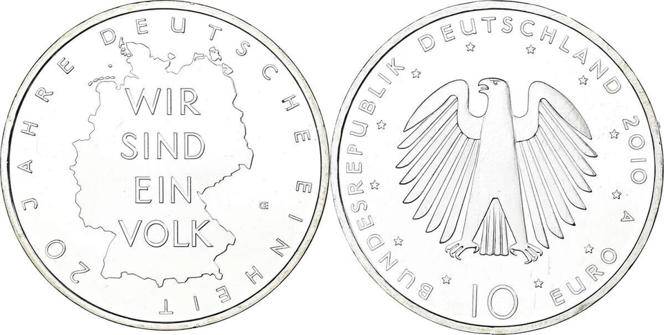 Germany €10 2010-A. 20th anniversary of German unification. Uncirculated - Image 1 of 1