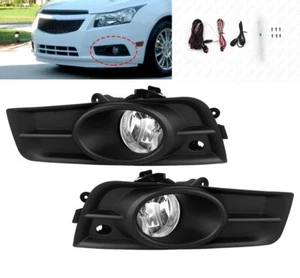 Clear Lens Fog Lights Kit For 2011-2014 Chevrolet Cruze with Switch Bulbs Bezel - Bild 1 von 12