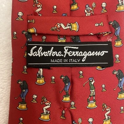 Corbata de golf/tenis Salvatore Ferragamo nueva hecha en 🇮🇹 Foto 1 de 4