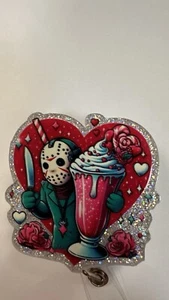 Valentines Jason lanyard retractable reel badge id card holder - Picture 1 of 2