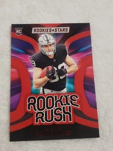 2024 Rookies & Stars Rookie Rush Red Longevity Parallel RC Card Brock Bowers - Picture 1 of 2