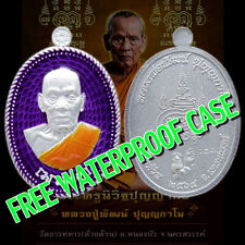FREE Waterproof Case 100% Genuine Phra LP PHAT Thai Amulet Pendant Magic Wealth