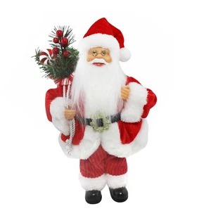 Babbo Natale rosso addobbo natalizio decoro arredo IN PIEDI CON LUCE (40cm) - Imagen 1 de 1