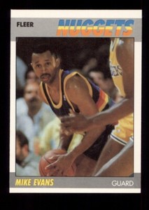 1987-88 FLEER #36 MIKE EVANS DENVER NUGGETS