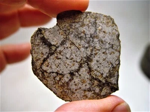 GREAT DEAL! LOW PRICE! AMAZING VINALES METEORITE SLICE WITH FRESH CRUST! 11.2 GM - Picture 1 of 7
