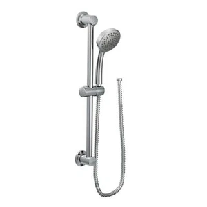 MOEN 3868EP 1-Spray Eco-Performance 4 in. Hand Shower with Slide Bar in Chrome - Picture 1 of 3
