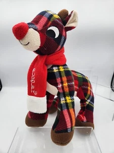 Rudolph The Red Nosed Reindeer Soft 12" Plush Dan Dee Collectors Choice Plaid - Picture 1 of 9