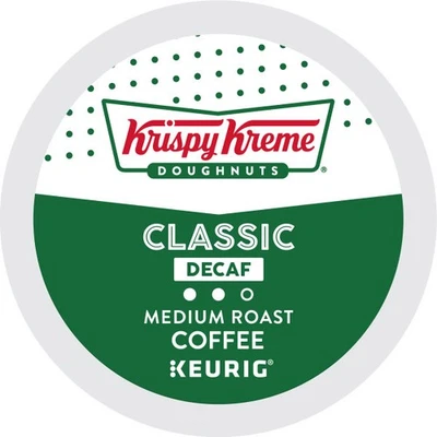 KRISPY KREME DOUGHNUTS COFFEE Krispy Kreme Classic Decaf Coffee, Keurig K-Cup Pod, Medium Roast, 72 Count