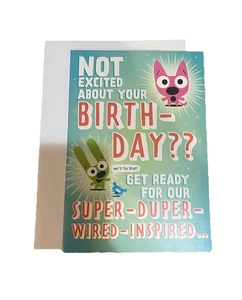Hoops & YoYo Birthday Card By Hallmark Musical With Cute Sticker Brand New - Picture 1 of 2