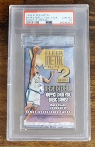 1996-97 Fleer Metal Series 2 Retail Pack ft. Grant Hill - Kobe Bryant RC PSA 10 - Picture 1 of 2