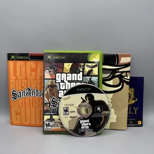 Grand Theft Auto San Andreas OG Xbox 2005 CIB komplett mit Handbuch & Poster Karte - Bild 1 von 6