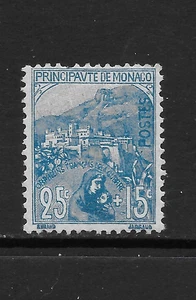 MONACO SCOTT B5 MH FINE - 1919 25c + 15c BLUE SEMI-POSTAL ISSUE - Picture 1 of 2