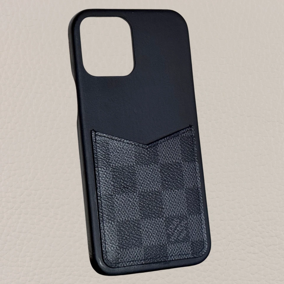 Louis Vuitton Damier Graphite Wallet Case for iPhone 12 Pro Max – Authentic LV - Image 1 of 4