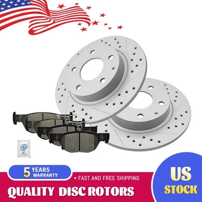 Rear Brake Disc Rotors And Ceramic Brake Pads for Mazda 3 Sport CX-30 2019- 2021 - Image 1 of 4