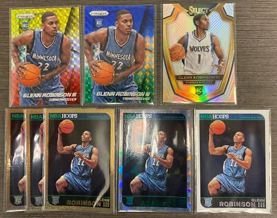 2014-15 Panini Prizm/Select Glenn Robinson III Rookie Lot (8) - Silver Gold - Image 1 of 4