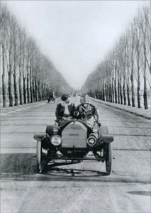 1910 Brush Car Avanti Historic Detroit Anniversary Card - Picture 1 of 3