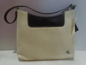 VINTAGE LAUREN RALPH LAUREN NEW WITH TAG JUTE LINEN WOMENS HANDBAG RARE!! - Picture 1 of 5