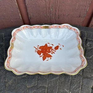 Herend Chinese Bouquet Rust 1138/AOG Rectangular Dish - Picture 1 of 4