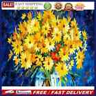 Yellow Flower Oil Paint By Numbers DIY Drawing Picture Kits Hand Painted Deco