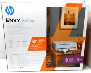 NEW Hp Envy 6055E Wireless Inkjet Multifunction Printer Color Copier/Scanner - Picture 1 of 4