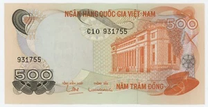 South Vietnam 500 Dong ND 1970 Pick 28 aUNC Almost Uncirculated Banknote - Picture 1 of 2