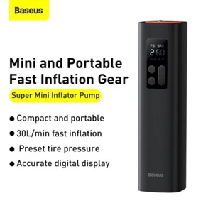 Baseus Inflator Pump 12V Portable Car Air Compressor for Motorcycles Bicycle - Picture 1 of 9