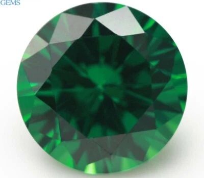7 mm AAAAA Natural Round Green Emerald 2.03 ct Faceted Cut VVS Loose Gemstones - Image 1 of 4