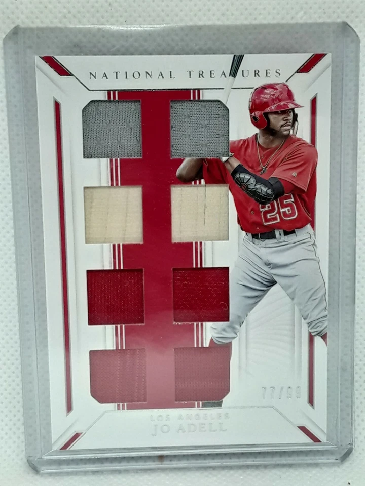 Jo Adell 2019 National Treasures Baseball EIGHT PATCH (77/99) Los Angeles Angels - Image 1 of 2