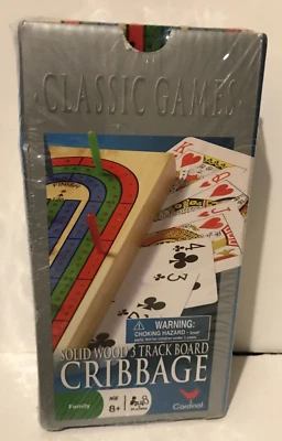 Solid Wood 3 Track Board Cribbage New/Sealed - Image 1 of 2