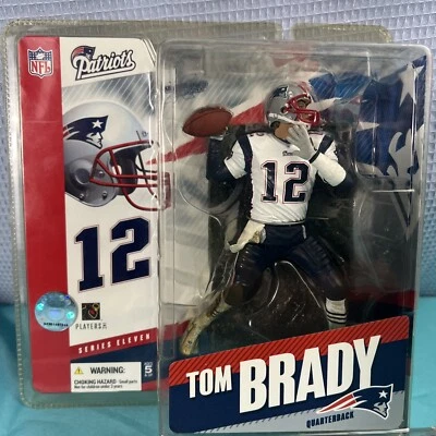 🔥 2005 McFarlane Tom Brady New England Patriots Serie 11 Camiseta Blanca Variante Foto 1 de 4