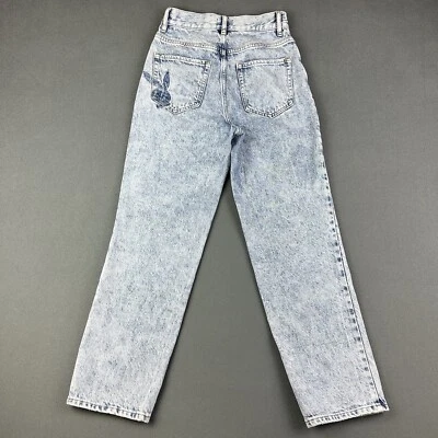 Playboy by PacSun Jeans Women 24 High Waist Button Fly Boyfriend Bunny Acid Wash - Image 1 of 4